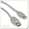 Hochwertiges USB-Verlängerungskabel USB am zu af Kabel beige Standard 2.0 PC und Mac kompatibel